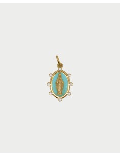 Charm Madonna Sky RUE DES MILLE Charmbar in argento 925 dorato CB-C...