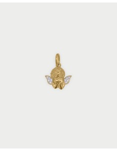 Charm Angel RUE DES MILLE Charmbar in argento 925 dorato e cristall...