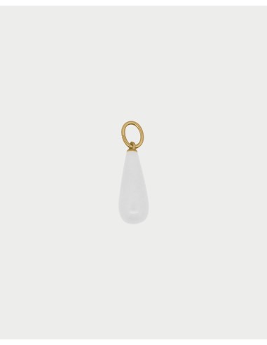 Charm Goccia Giada White RUE DES MILLE Charmbar in argento 925 dora...