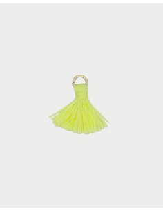 Charm Nappa Giallo Fluo RUE DES MILLE Charmbar in argento 925 dorat...