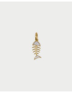 Charm Lisca RUE DES MILLE Charmbar in argento 925 dorato e cristall...
