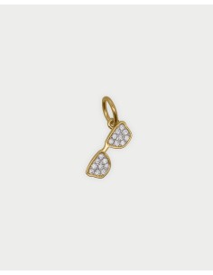 Charm Occhiali RUE DES MILLE Charmbar in argento 925 dorato e crist...