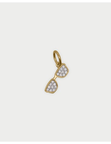 Charm Occhiali RUE DES MILLE Charmbar in argento 925 dorato e crist...