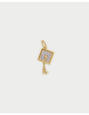 Charm Laurea RUE DES MILLE Charmbar in argento 925 dorato e cristal...