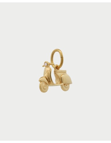 Charm Vespa RUE DES MILLE Charmbar in argento 925 dorato e cristall...