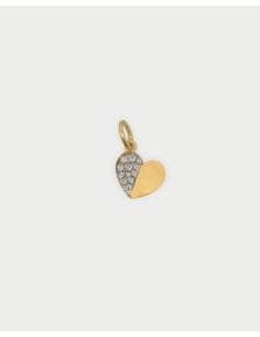 Charm Cuore RUE DES MILLE Charmbar in argento 925 dorato e cristall...