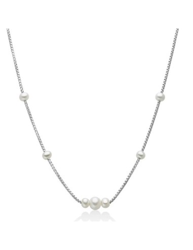 Acquista Collana MILUNA Miss Italia in argento 925 con perle PCL662...