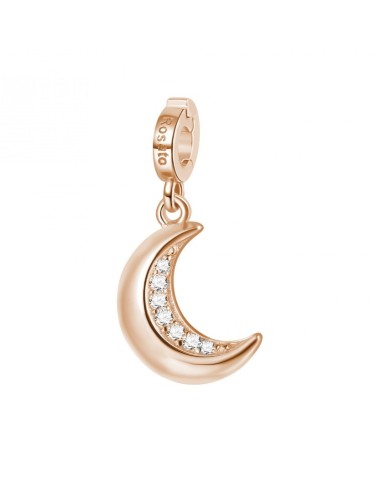 Charm ROSATO in argento 925 rosato e cubic zirconia RZ173 Luna  a s...