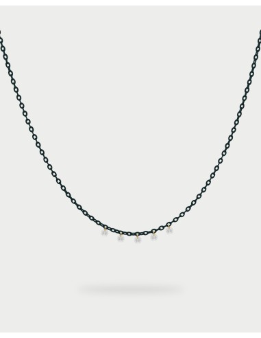 Girocollo RUE DES MILLE Gipsy Chic in argento 925 catena verniciata...