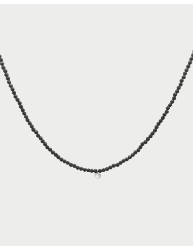 Girocollo RUE DES MILLE Gipsy Chic filo di pepite zirconi Milky in ...