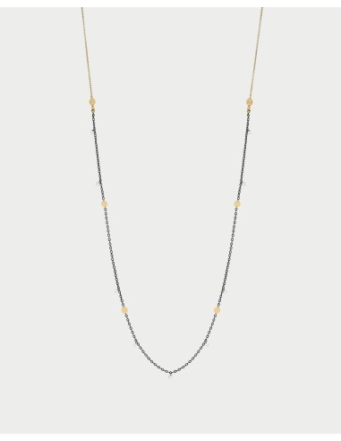 Collana lunga RUE DES MILLE Gipsy Chic catena verniciata zirconi e ...