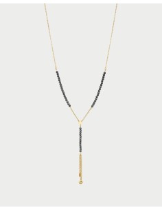 Collana rosario RUE DES MILLE Gipsy Chic con pepite di Zirconi Milk...