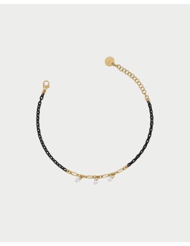 Bracciale RUE DES MILLE Gipsy Chic catena verniciata e cristalli in...