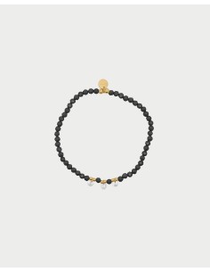 Bracciale elastico RUE DES MILLE Gipsy Chic zirconi Milky in argent...