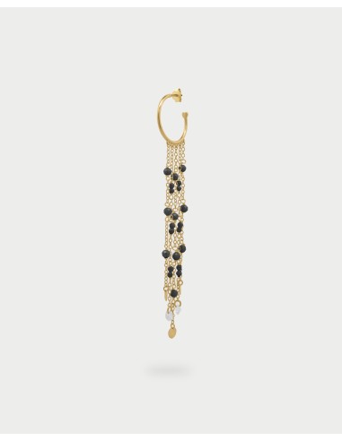 Mono orecchino Hoop RUE DES MILLE Gipsy Chic con catene e pendenti ...