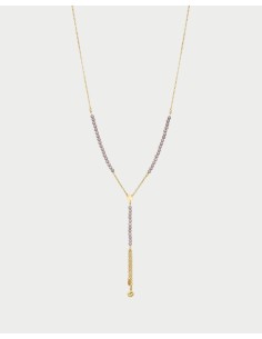 Collana rosario RUE DES MILLE Gipsy Chic con pepite di Zirconi Milk...