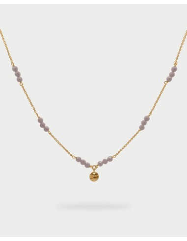 Girocollo RUE DES MILLE Gipsy Chic catena con pepite Milky e Medagl...