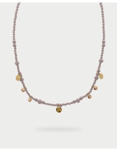 Girocollo RUE DES MILLE Gipsy Chic Zirconi Milky e medaglie pendent...