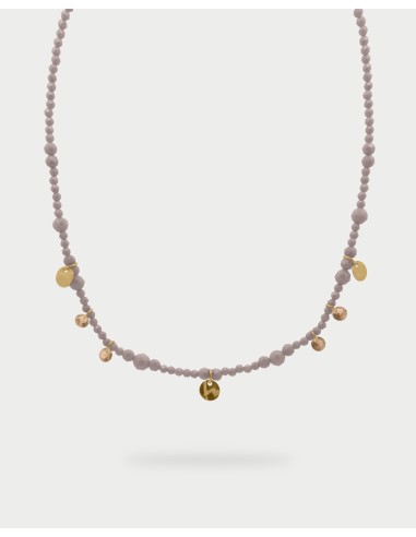 Girocollo RUE DES MILLE Gipsy Chic Zirconi Milky e medaglie pendent...