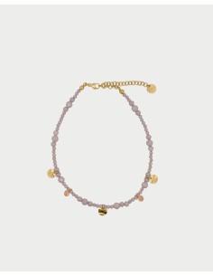 Cavigliera RUE DES MILLE Gipsy Chic Zirconi Milky Pendenti in argen...