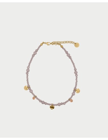 Cavigliera RUE DES MILLE Gipsy Chic Zirconi Milky Pendenti in argen...