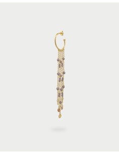 Mono orecchino Hoop RUE DES MILLE Gipsy Chic con catene e pendenti ...