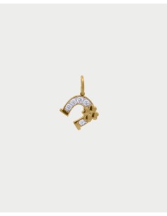 Charm Ferro di Cavallo RUE DES MILLE Charmbar in argento 925 dorato...