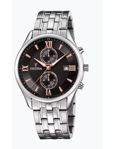 Orologio FESTINA Timeless Chronograph F6854/7 Nero con cinturino in...