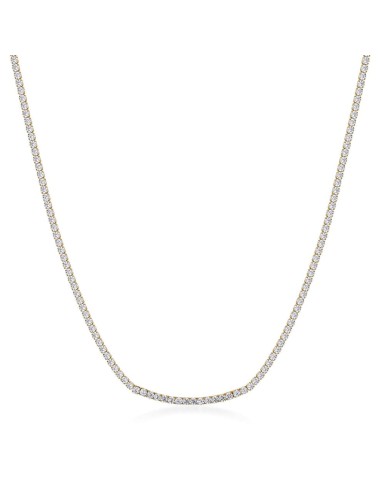 Collana tennis BROSWAY Desideri BEIN023 in acciaio 316L dorato con ...