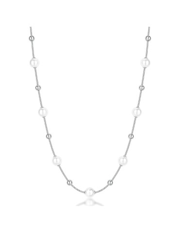 Collana BROSWAY Perfect in acciaio 316L perle e sfere BPC48  a solo...