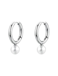 Orecchini a cerchio BROSWAY Perfect in acciaio 316L con perla BPC62...