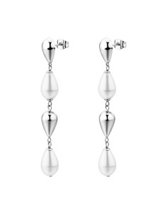 Orecchini pendenti BROSWAY Perfect in acciaio 316L con elementi goc...