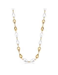 Collana BROSWAY Perfect in acciaio 316L dorato con elementi goccia ...