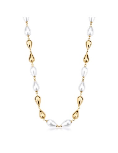 Collana BROSWAY Perfect in acciaio 316L dorato con elementi goccia ...