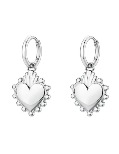Orecchini pendenti BROSWAY Chakra Amore in acciaio 316L con Cuore B...