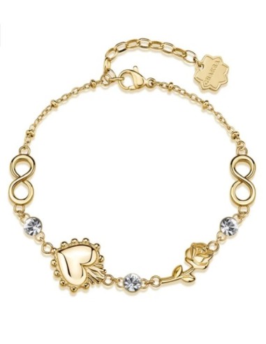 Bracciale BROSWAY Chakra Amore in acciaio 316L dorato con Cuore BHK...
