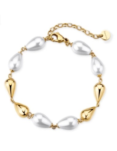Bracciale BROSWAY Perfect in acciaio 316L dorato con Perle BPC73 on...