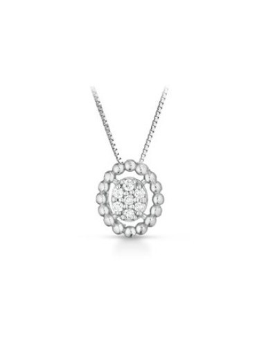 Girocollo in oro bianco 9Kt e diamanti naturali C-CIO9KT-LEGL/T onl...