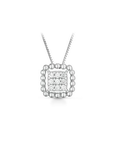 Girocollo in oro bianco 9Kt e diamanti naturali C-CIO9KT-LEGL/Q onl...