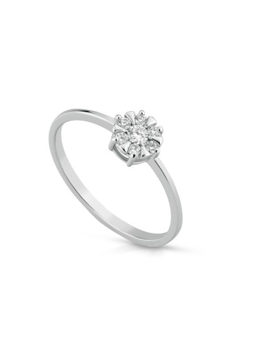 Anello in oro bianco 18Kt con diamanti naturali F-ANPOLARIS/4 only ...