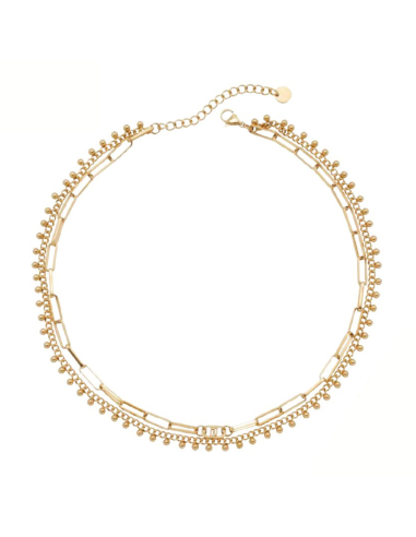 Collana doppio filo LIU-JO in acciaio dorato LJ3003  a solo 39,20 €...