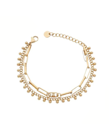 Bracciale doppio filo LIU-JO in acciaio dorato LJ3004  a solo 31,20...