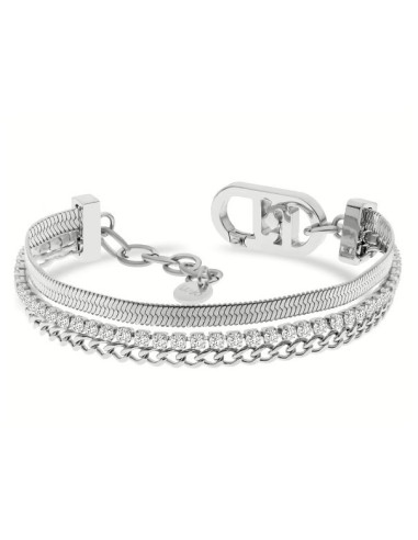 Bracciale multifilo LIU-JO in acciaio con cristalli LJ2646  a solo ...