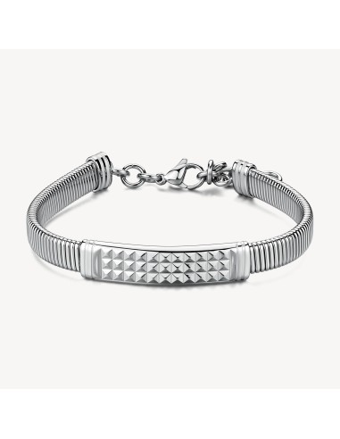 Bracciale Uomo BROSWAY Riptide in acciaio 316L con piastra centrale...