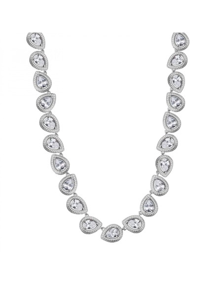 Collana girocollo ROSATO Anna in argento 925 RZAN05 con cristalli a...