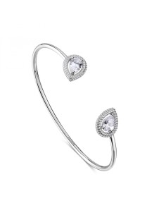 Bracciale rigido ROSATO Anna in argento 925 RZAN17 con 2 cristalli ...