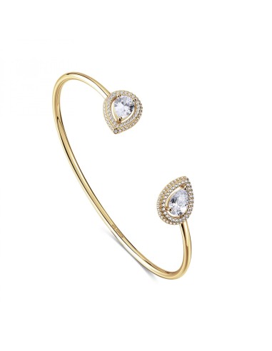 Bracciale rigido ROSATO Anna in argento 925 dorato RZAN18 con 2 cri...