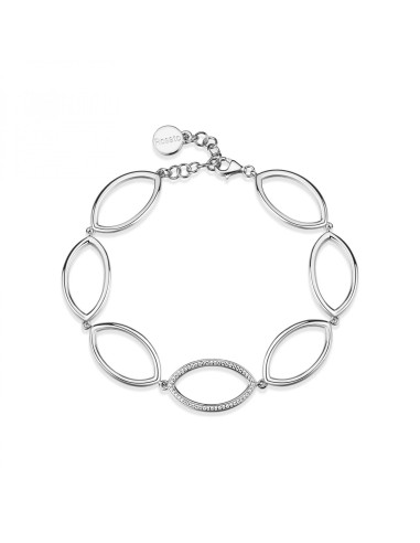 Bracciale morbido ROSATO Sofia in argento 925 RZSO11 con cristalli ...