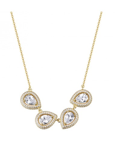 Collana girocollo ROSATO Anna in argento 925 dorato RZAN04 con cris...