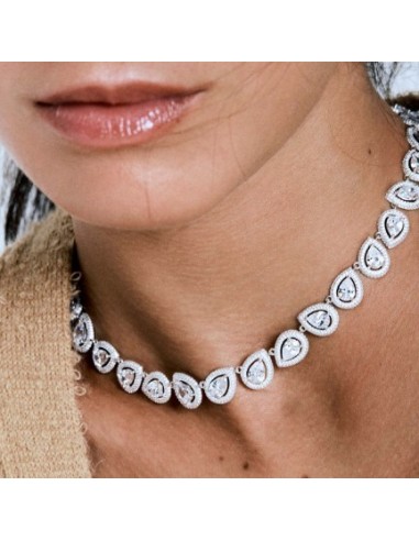 Collana girocollo ROSATO Anna in argento 925 RZAN05 con cristalli a...